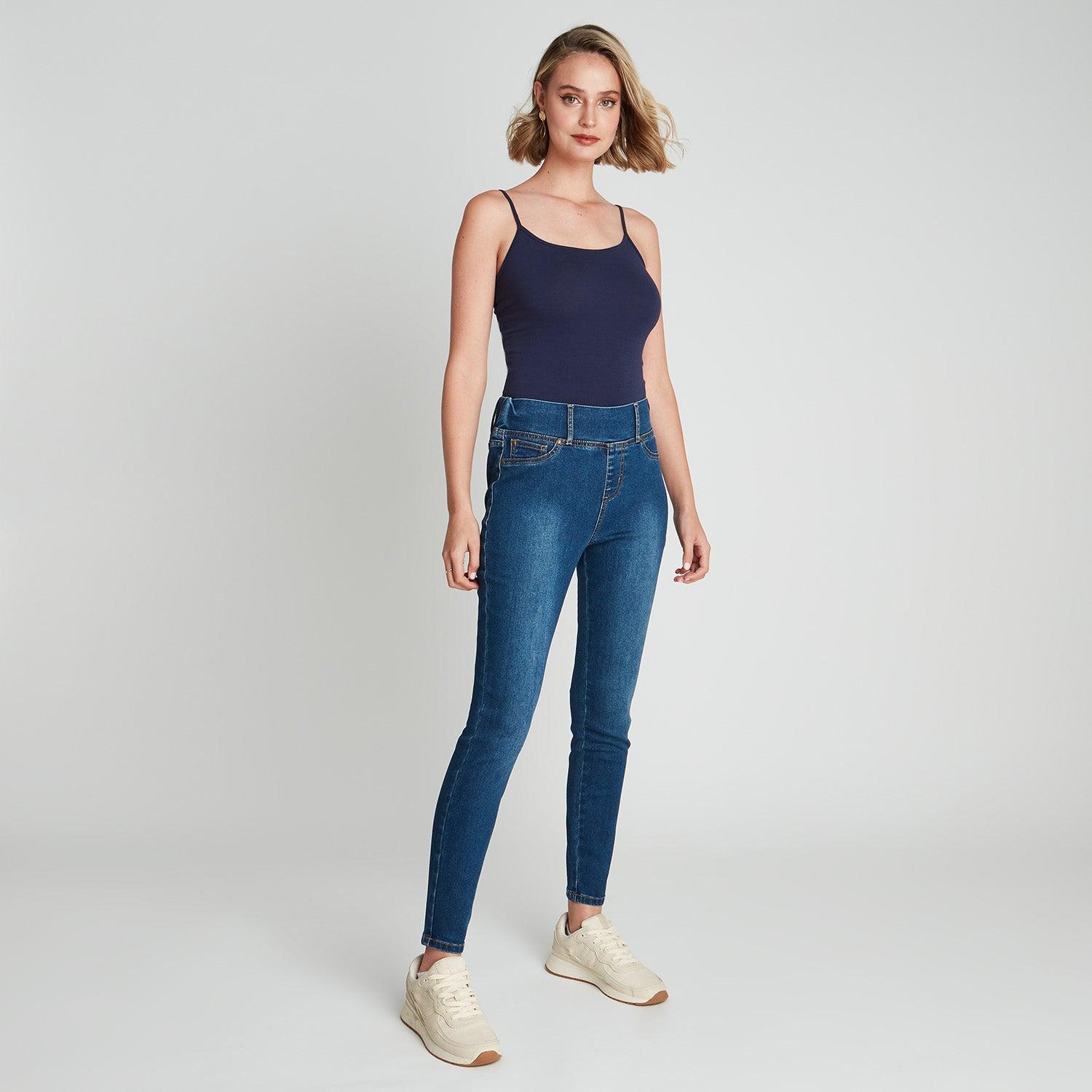 SKINNY JEANS AZUL PRETINA ANCHA - 4