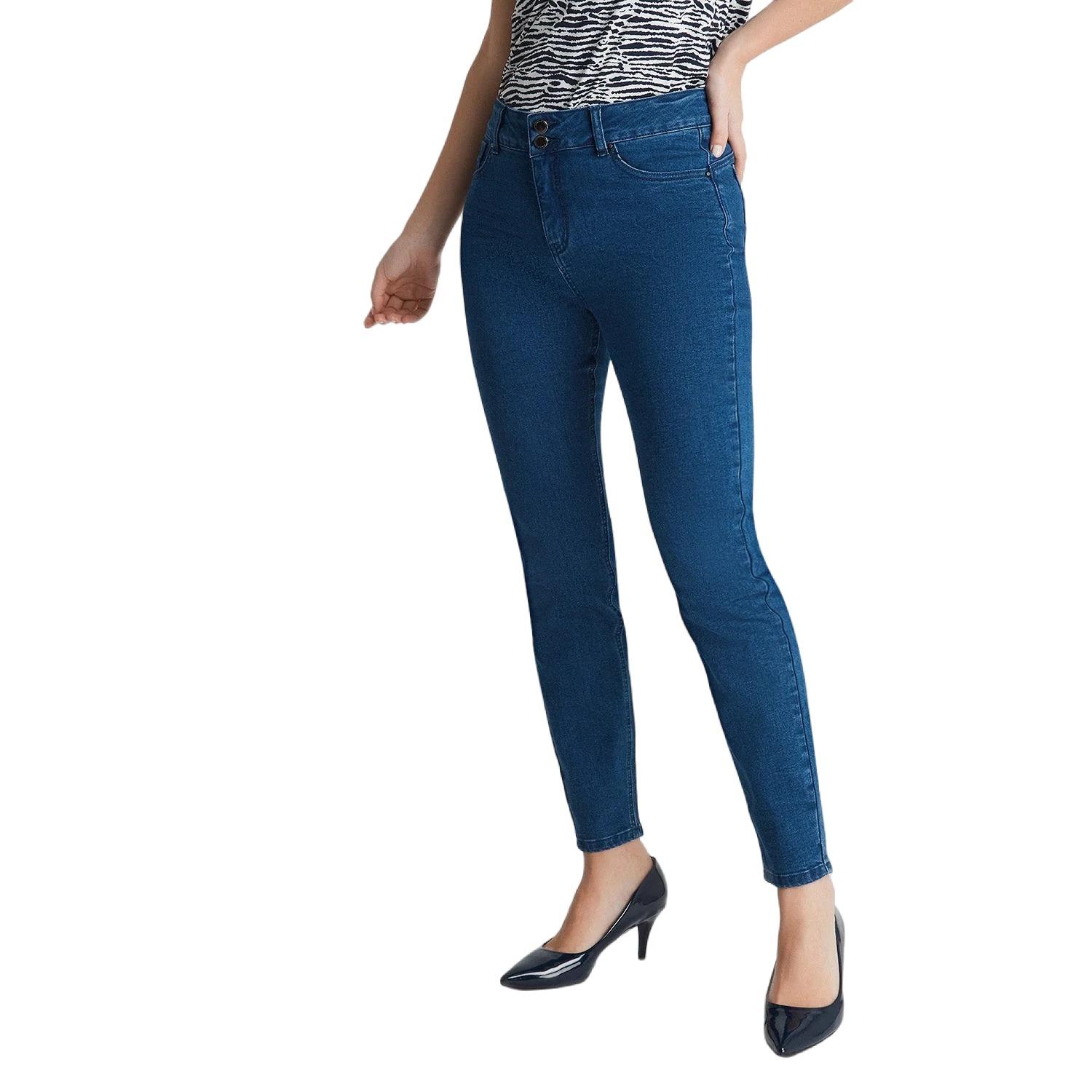 JEANS SKINNY PUSH UP CONTROL DE ABDOMEN AZUL - 1