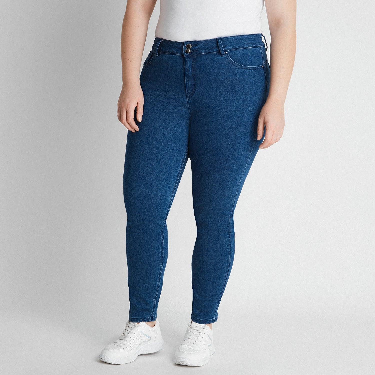JEANS SKINNY PUSH UP CONTROL DE ABDOMEN AZUL - 2