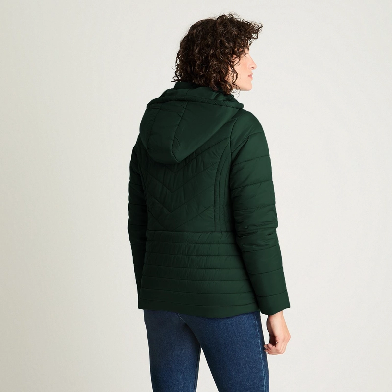 PARKA VERDE CON GORRO DESMONATABLE - 1