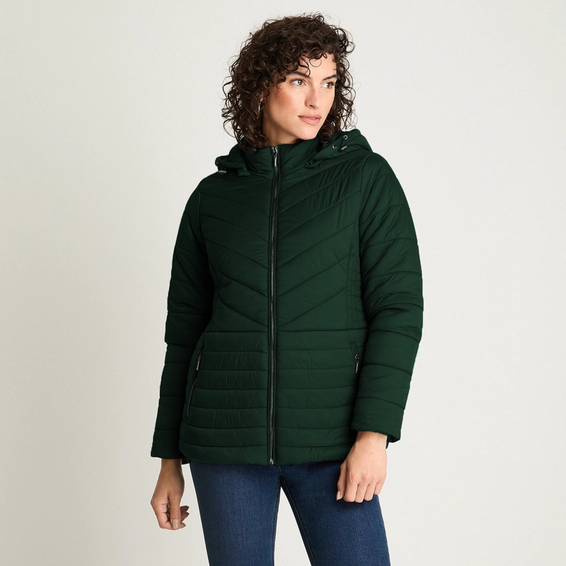 PARKA VERDE CON GORRO DESMONATABLE - 4