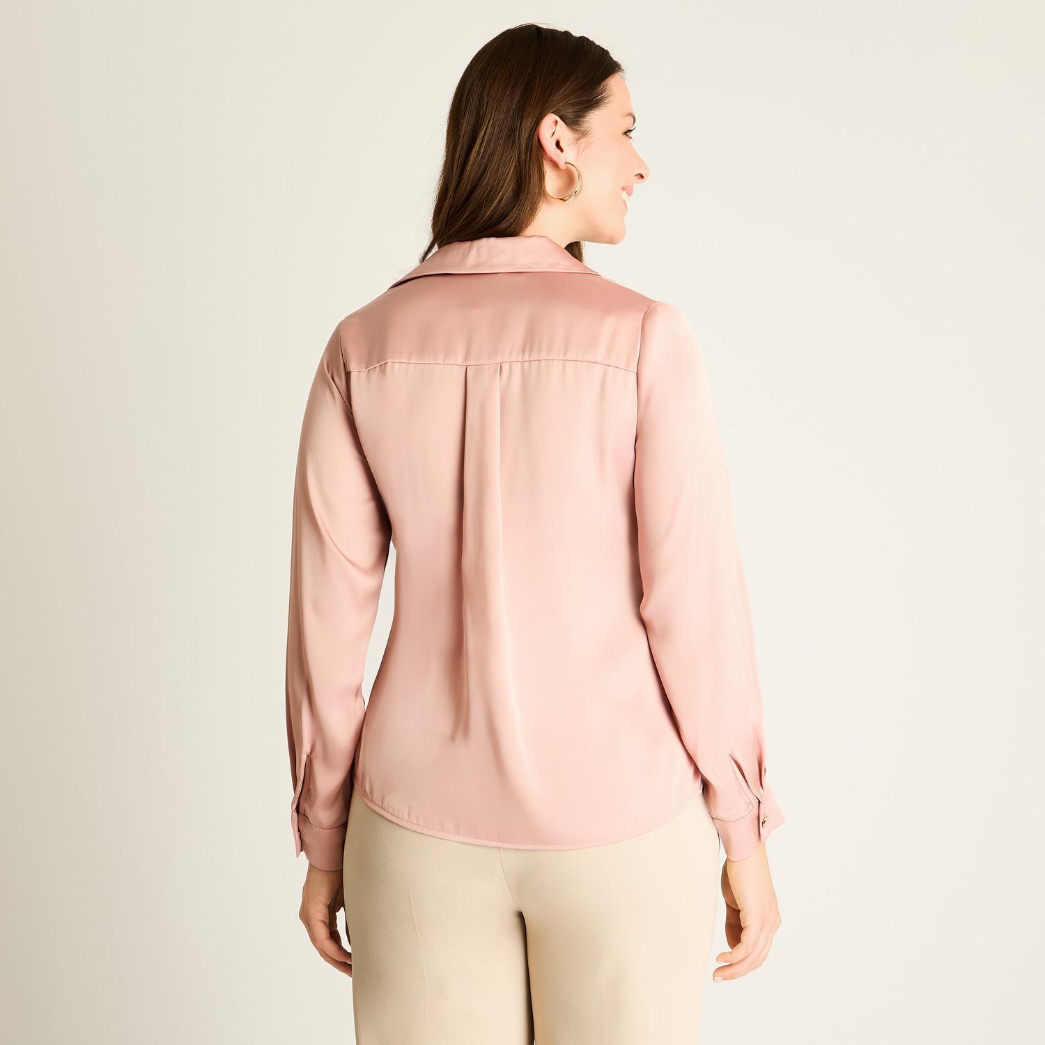 BLUSA MUJER ROSA CLARO CUELLO CAMISERO V | PRIMAVERA CHERRY LADY - 2