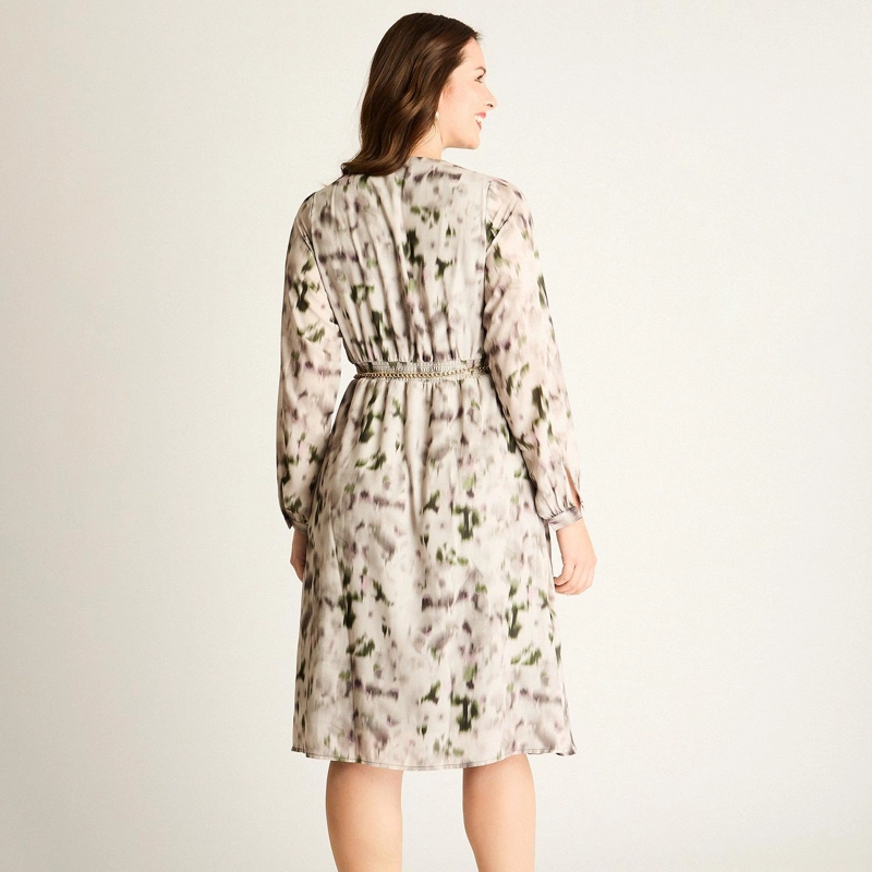 VESTIDO MIDI ARENA CON FORRO CALCE NORMAL - 2