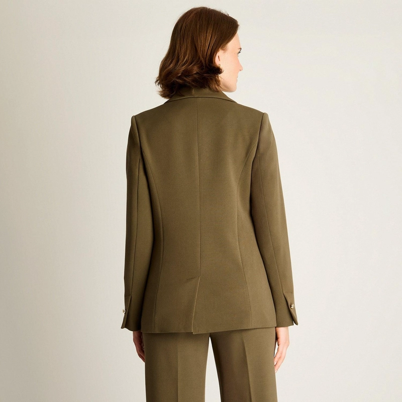 BLAZER VERDE CON FORRO Y PUÑO INTERIOR ESTAMPADO - 3