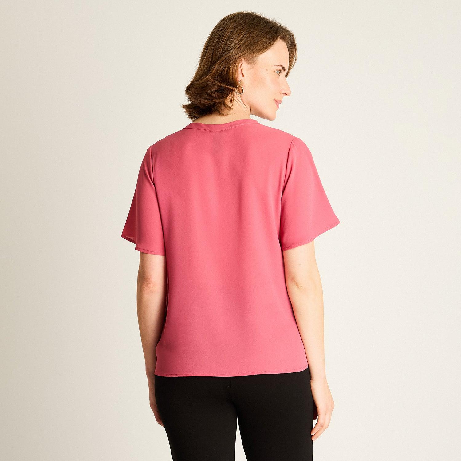 BLUSA ROSADO CON BOLSILLOS FRONTALES - 2