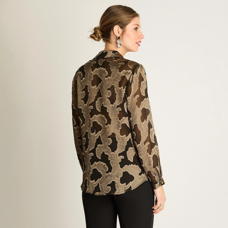 BLUSA NEGRA ESTAMPADA - 2