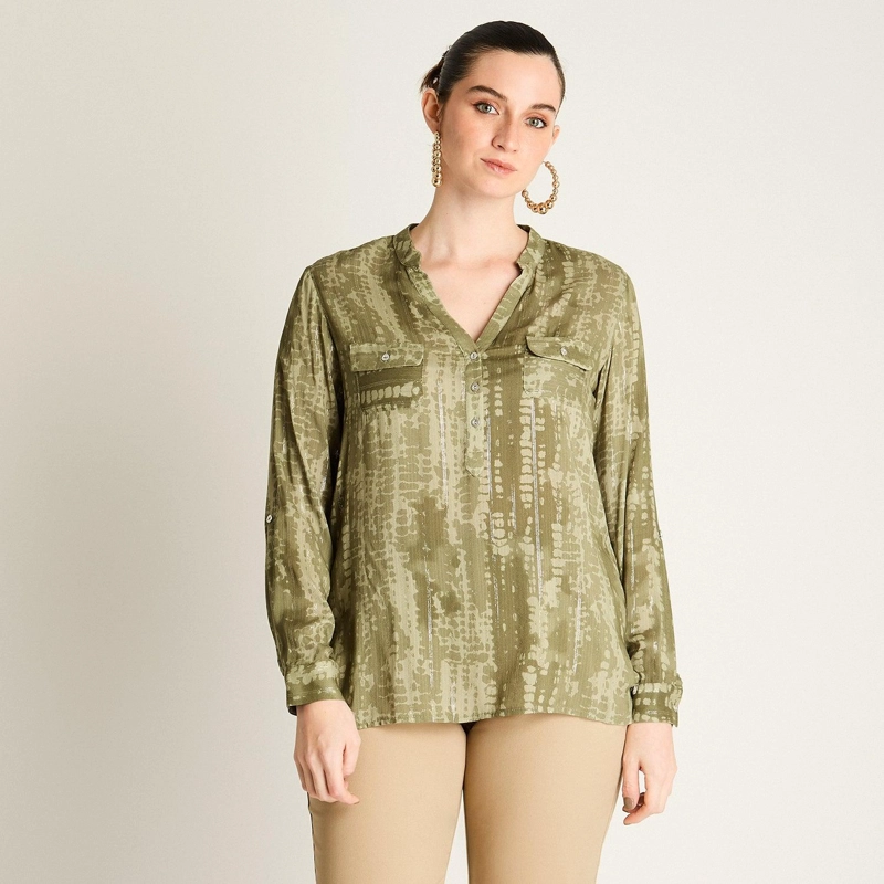 BLUSA MANGA LARGA VERDE - 1