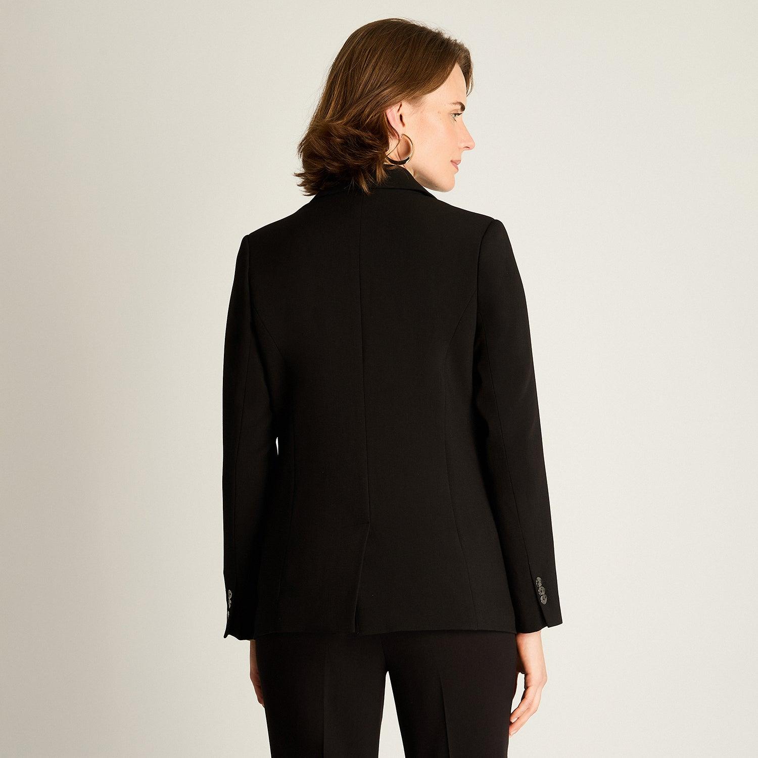BLAZER NEGRO CON SOLAPA CLASICA - 2