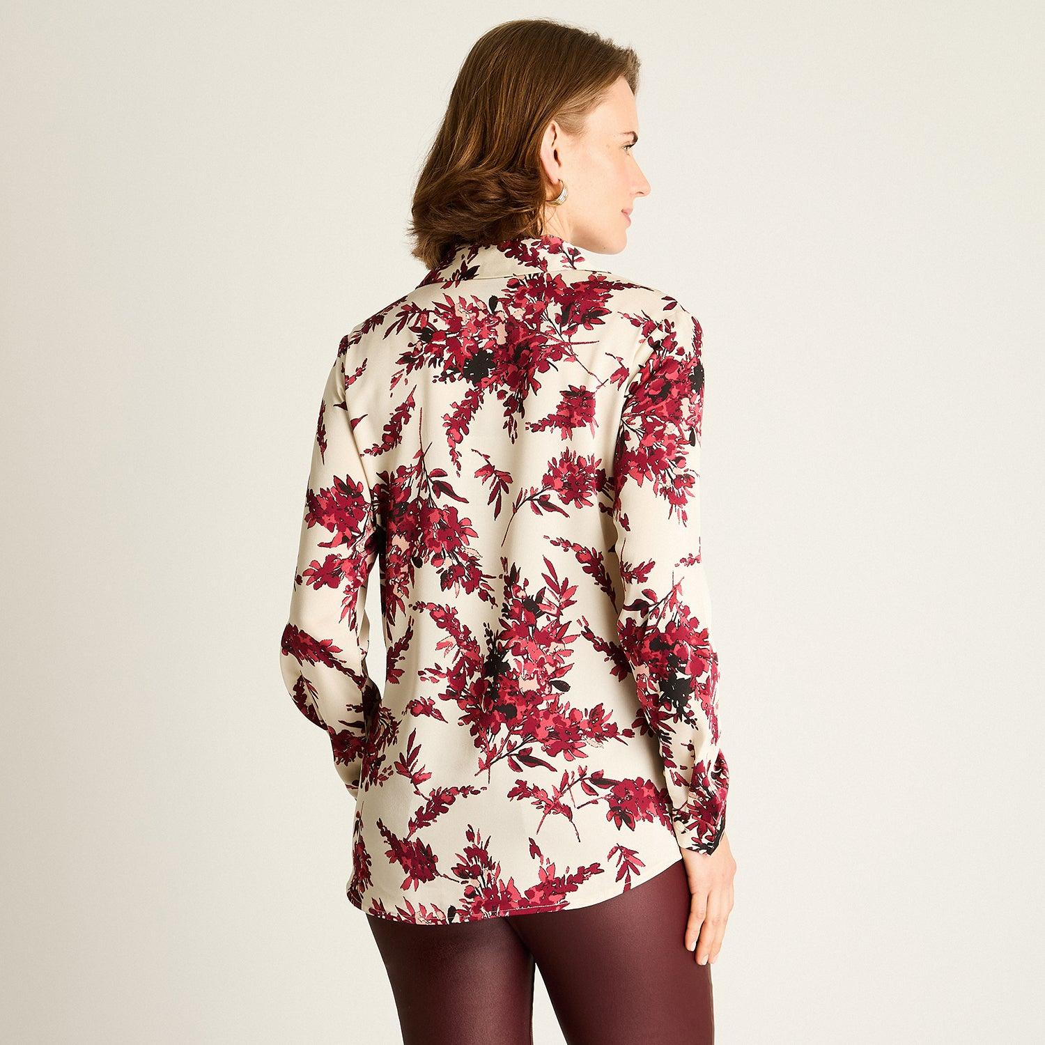 BLUSA ROSADA CON ESTAMPADO FLORAL - 2