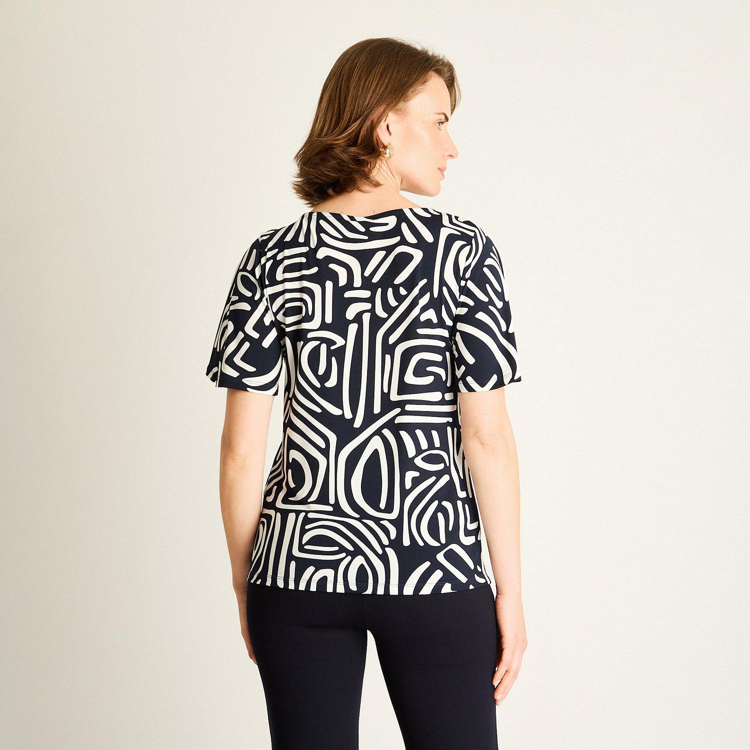 POLERA AZUL ESTAMPADA - 2
