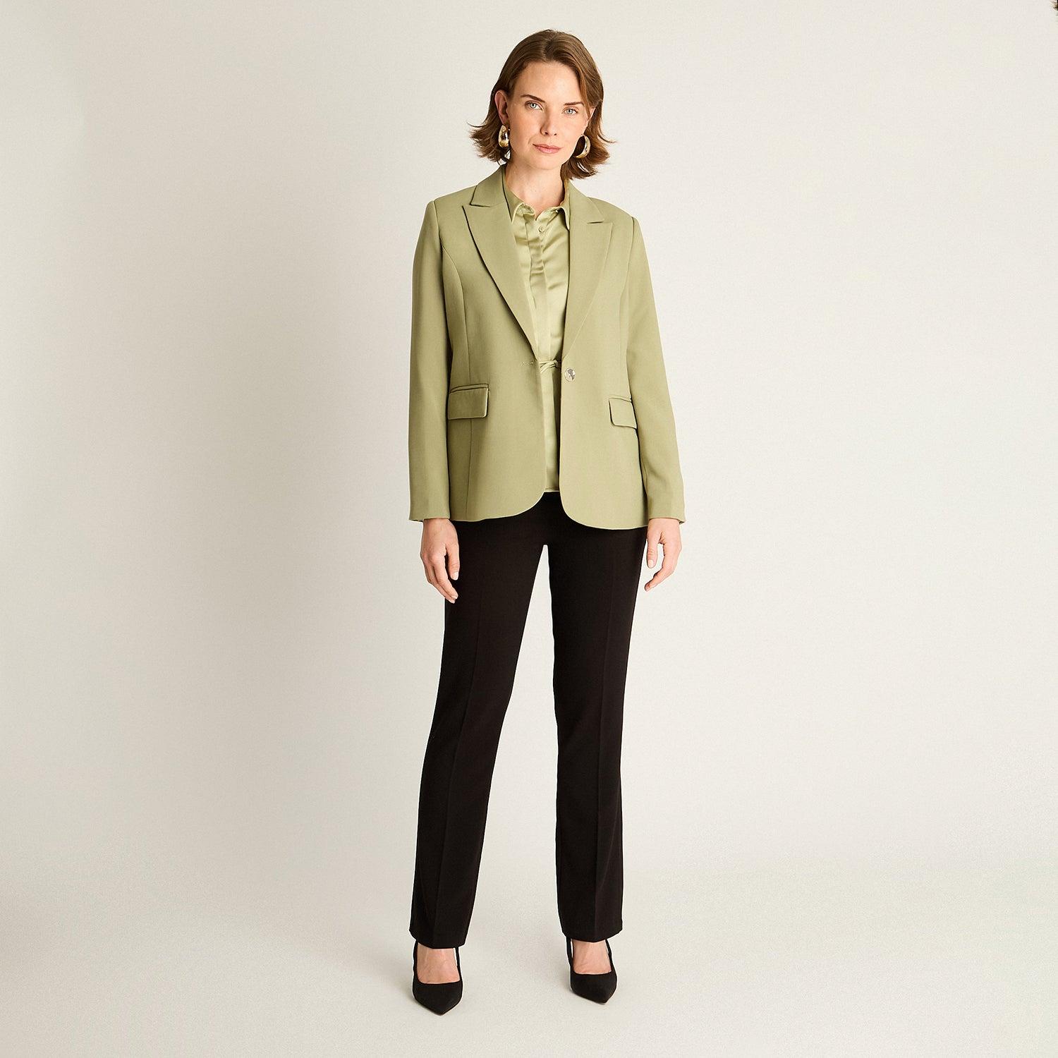 BLAZER VERDE CON SOLAPA CLASICA - 4