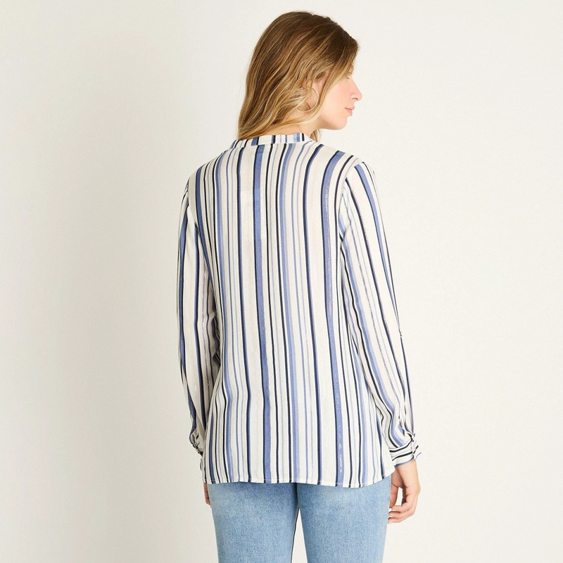 BLUSA BLANCA CON RAYAS - 2