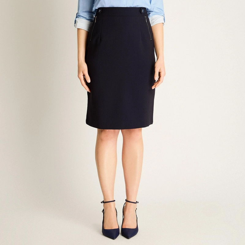 FALDA AZUL MIDI - 1