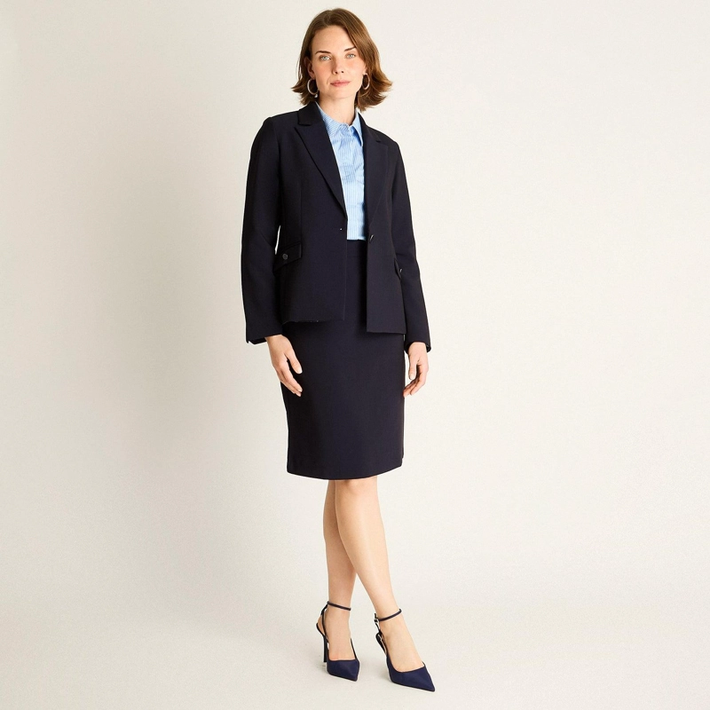 FALDA AZUL MIDI - 4