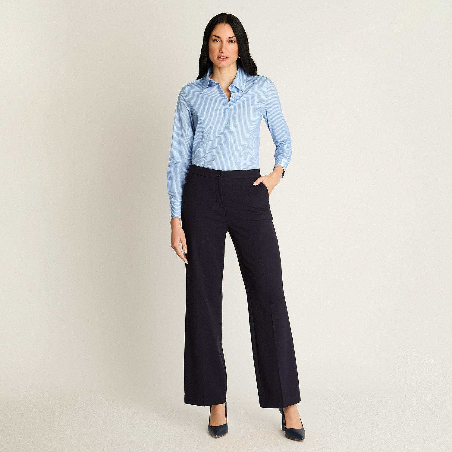 PANTALON PALAZZO AZUL - 6