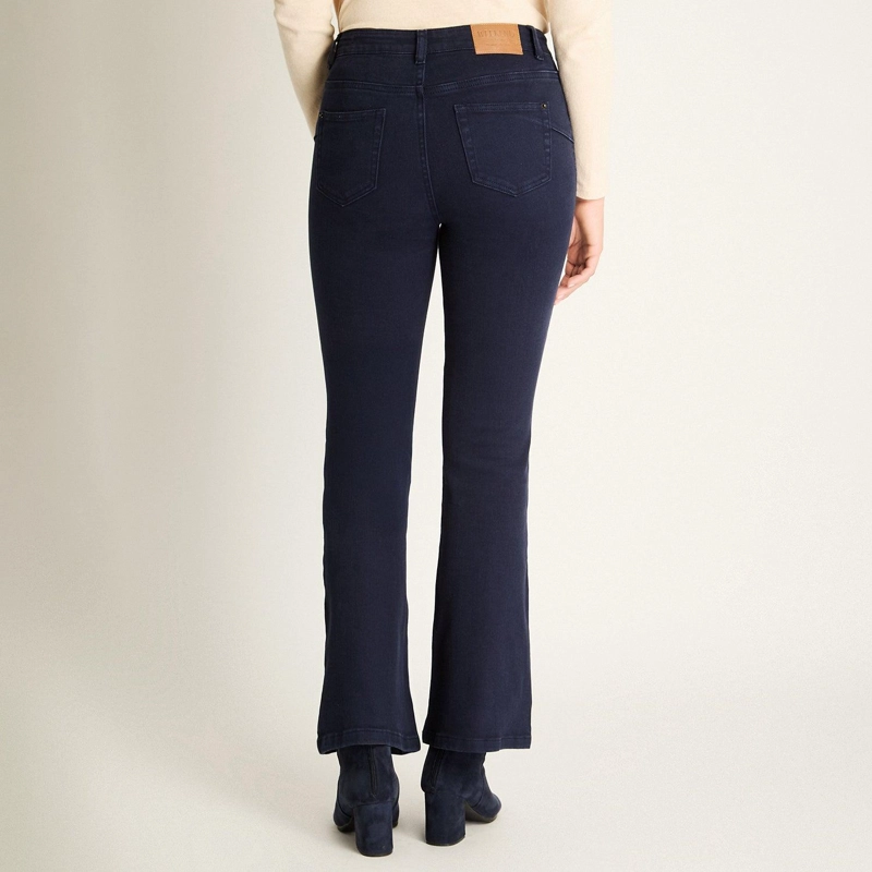 JEANS AZUL FLARE ELASTICIDAD MEDIA CALCE AJUSTADO - 2