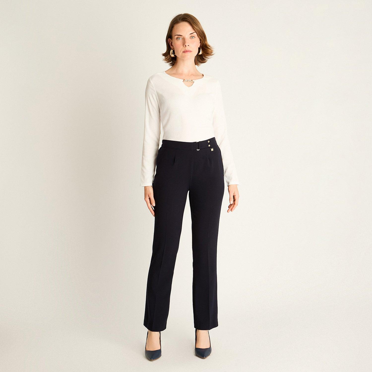 PANTALON AZUL DE CORTE RECTO - 4