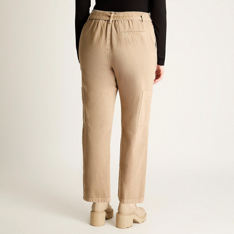 JEANS CARGO BEIGE SIN CIERRE FRONTAL - 2