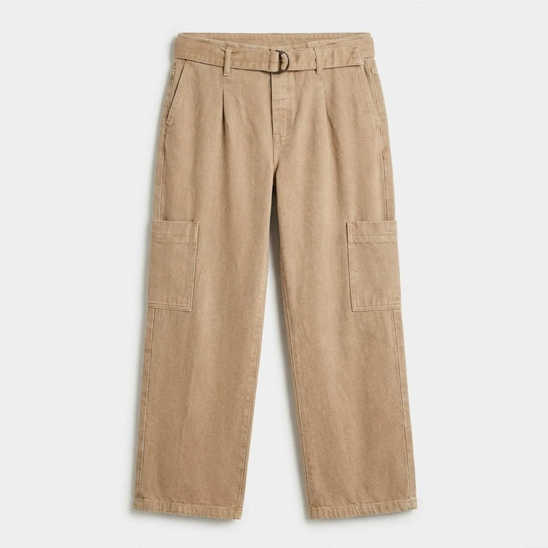 JEANS CARGO BEIGE SIN CIERRE FRONTAL - 5