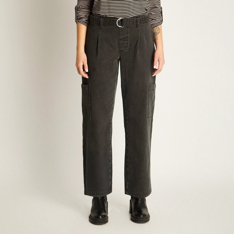 JEANS CARGO GRIS OSCURO SIN CIERRE FRONTAL - 1
