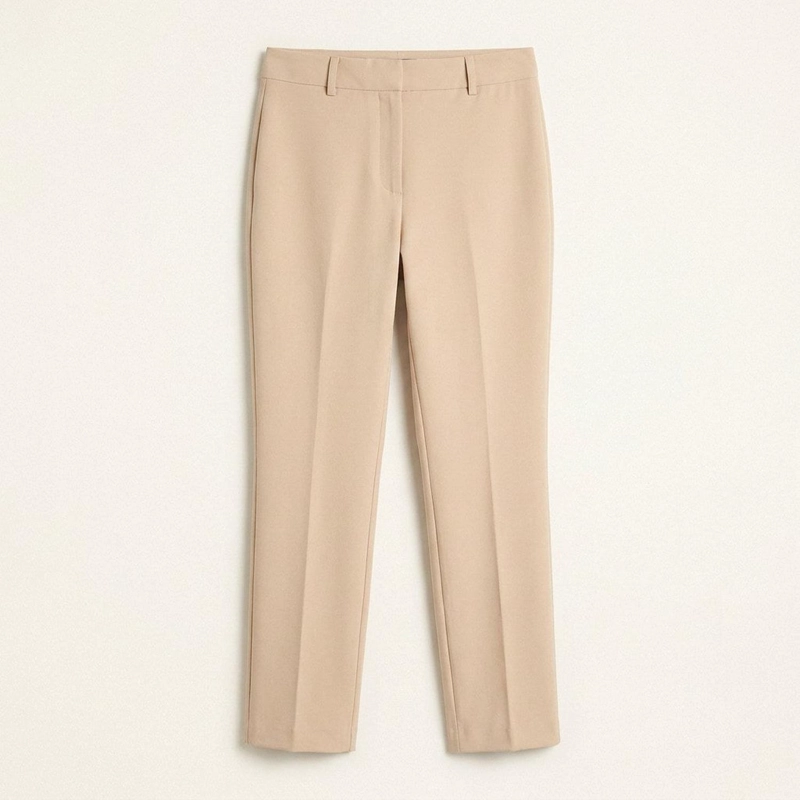 PANTALON FORMAL BEIGE CORTE RECTO - 5