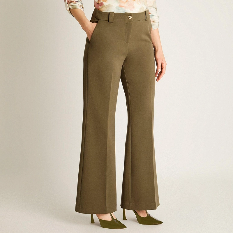 PANTALON FORMAL VERDE CORTE RECTO - 1