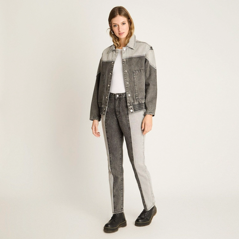 CASACA MEZCLILLA GRIS - 4