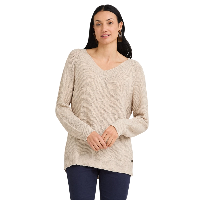 SWEATER BEIGE MANGA LARGA - 1