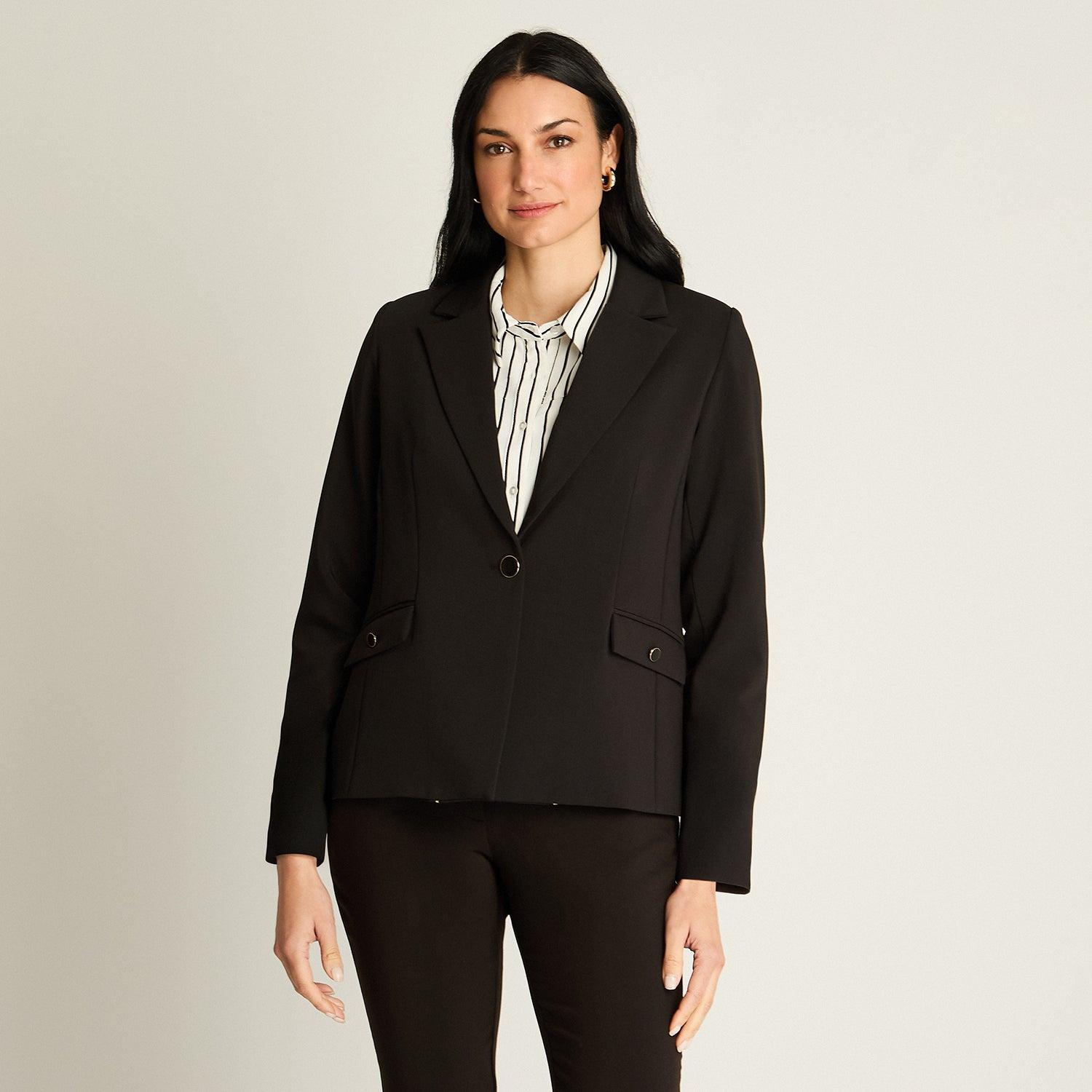 BLAZER NEGRO AJUSTADO - 1