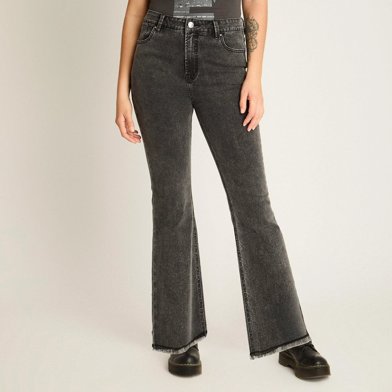 JEANS GRIS OSCURO FLARE - 1