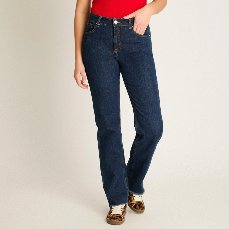 JEANS AZUL CORTE SEMI FLARE - 1