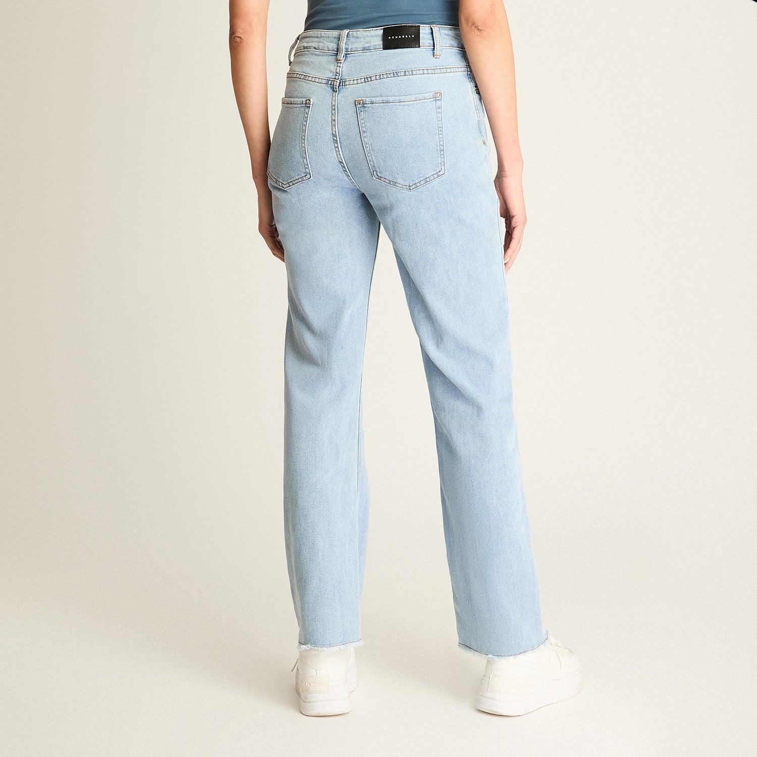 JEANS CELESTE CORTE SEMI FLARE - 2