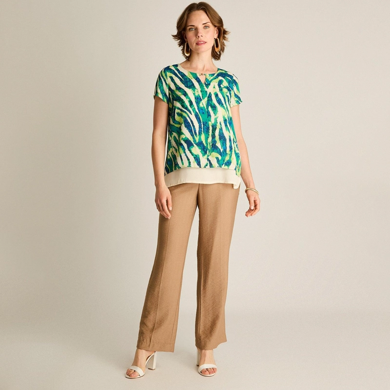 BLUSA VERDE ESTAMPADO JUNGLE - 4