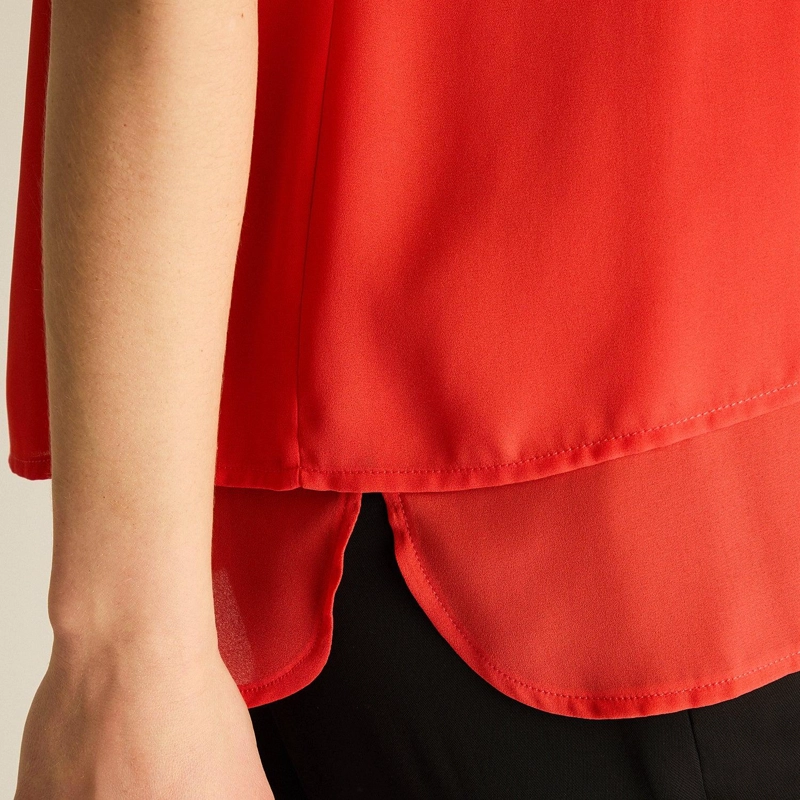 BLUSA CORAL CUELLO GOTA MANGA CORTA - 3