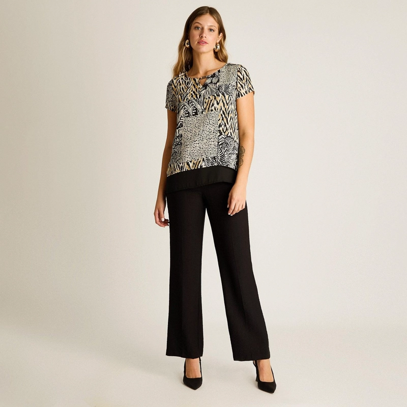 BLUSA NEGRO ESTAMPADO ZIGZAG - 4