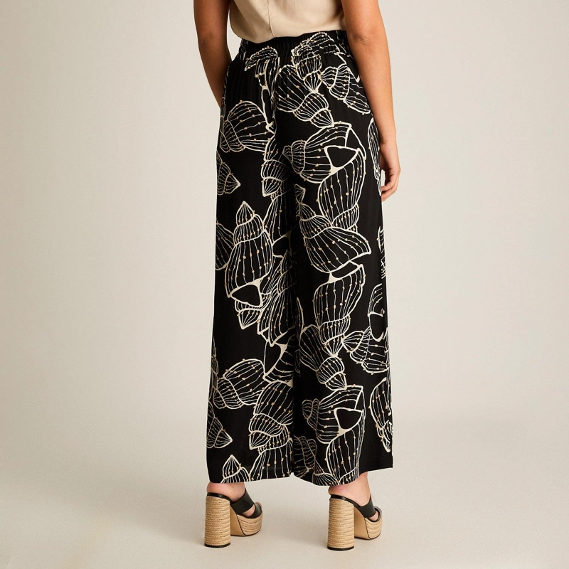 PANTALON SPORT CRUDO PALAZZO CON BOLSILLOS - 2
