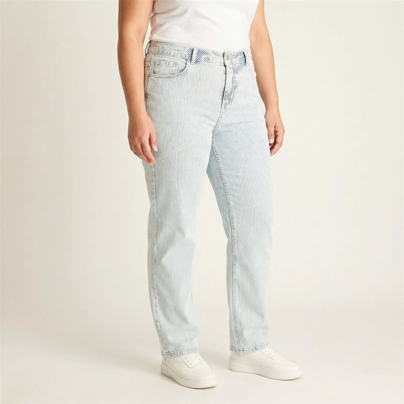 JEANS AZUL RECTO CON RAYAS - 2
