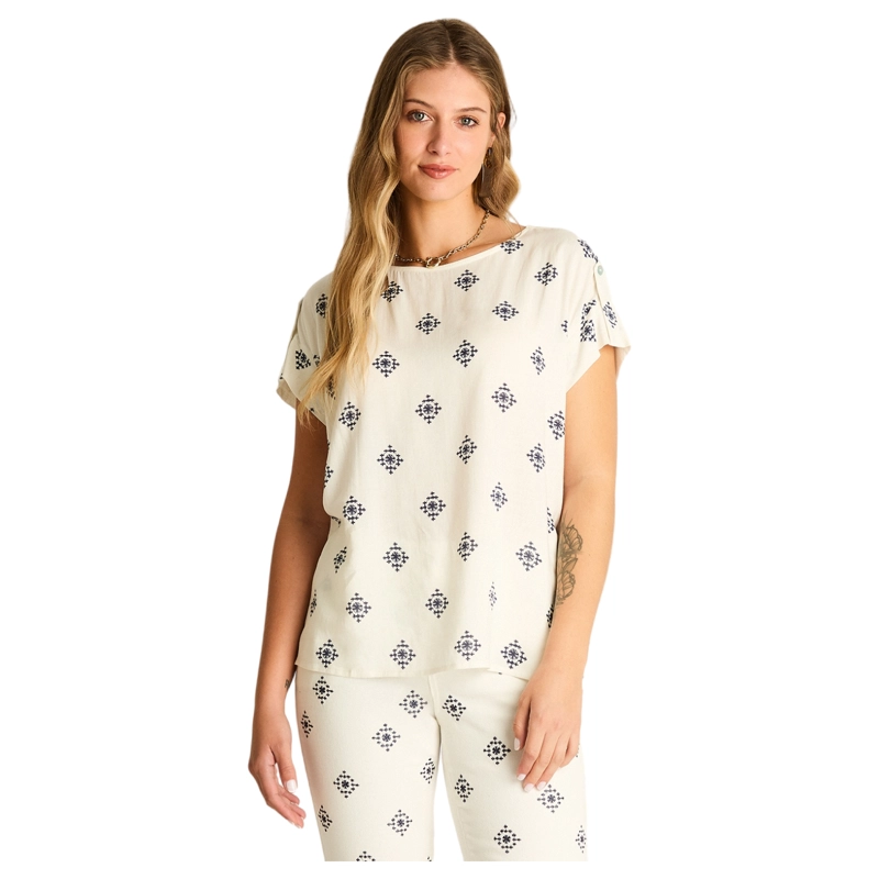 BLUSA BLANCO MANGA CORTA - 1