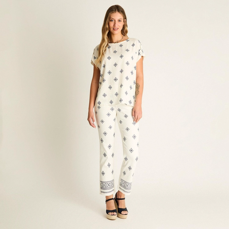 BLUSA BLANCO MANGA CORTA - 4