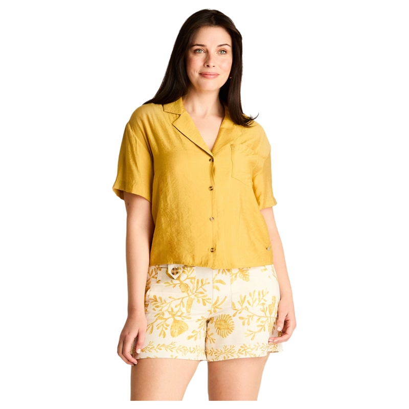 BLUSA MOSTAZA MANGA CORTA - 1