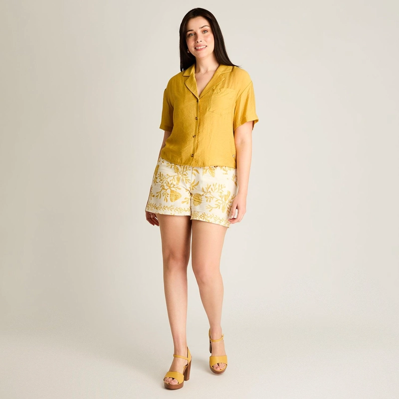 BLUSA MOSTAZA MANGA CORTA - 4