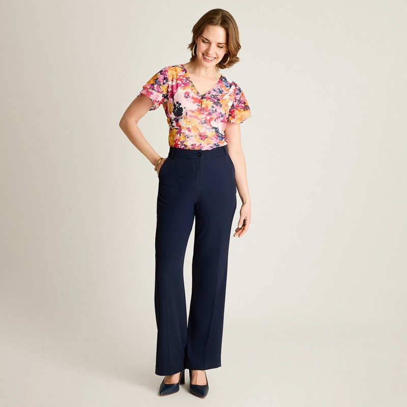PANTALON FORMAL PALAZZO AZUL - 4