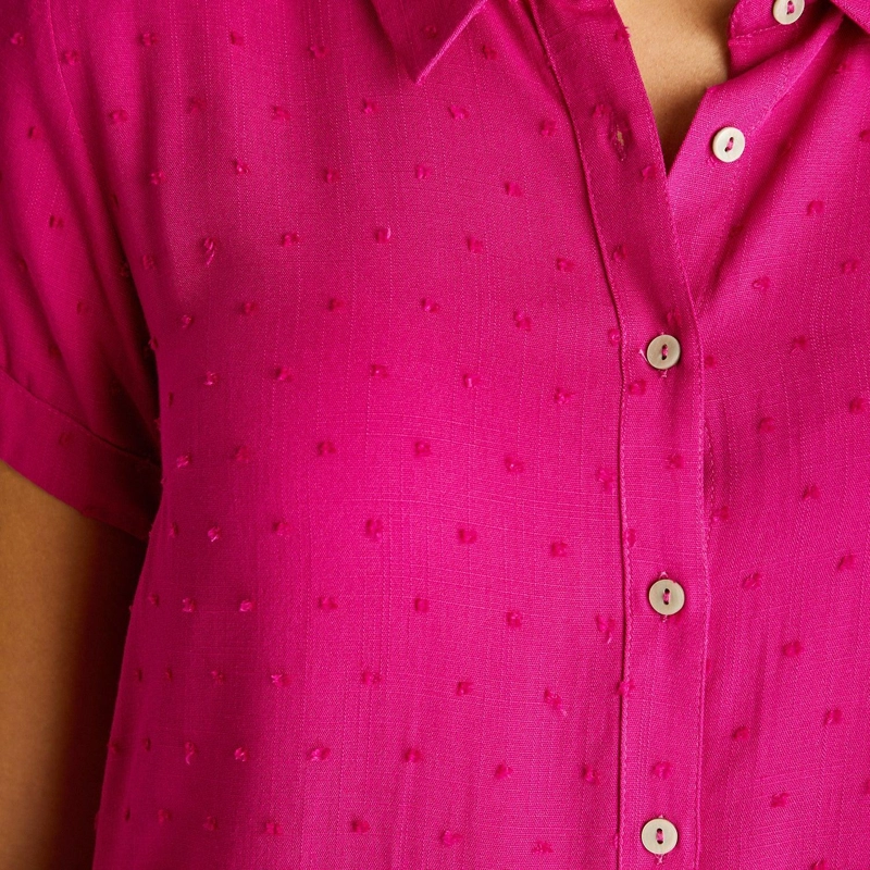 BLUSA MAGENTA MANGA CORTA - 3