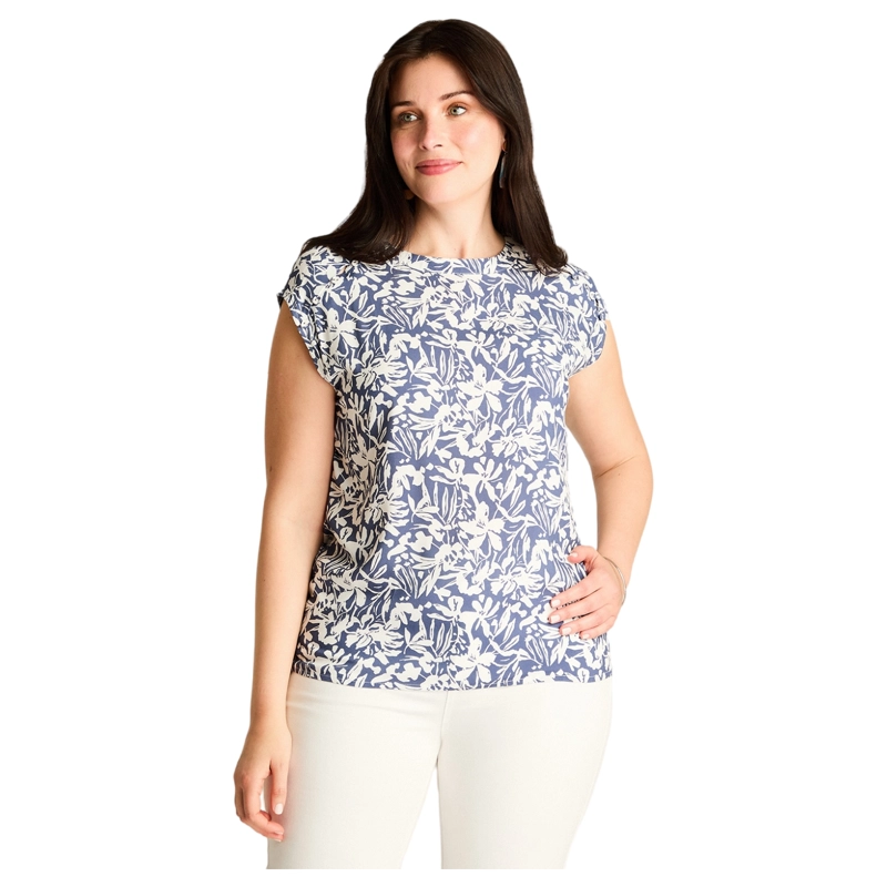 BLUSA AZUL MANGA CORTA CALCE HOLGADO - 1