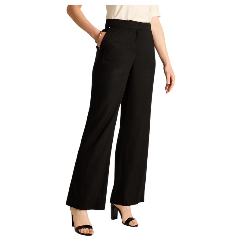 PANTALON FORMAL PALAZZO LINO NEGRO - 1