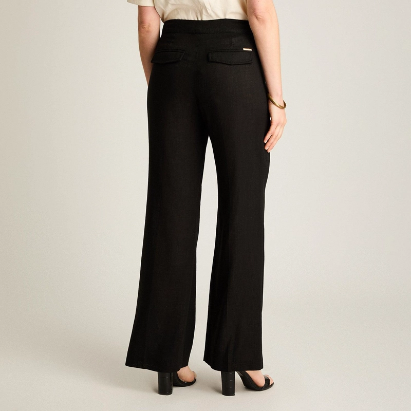 PANTALON FORMAL PALAZZO LINO NEGRO - 2