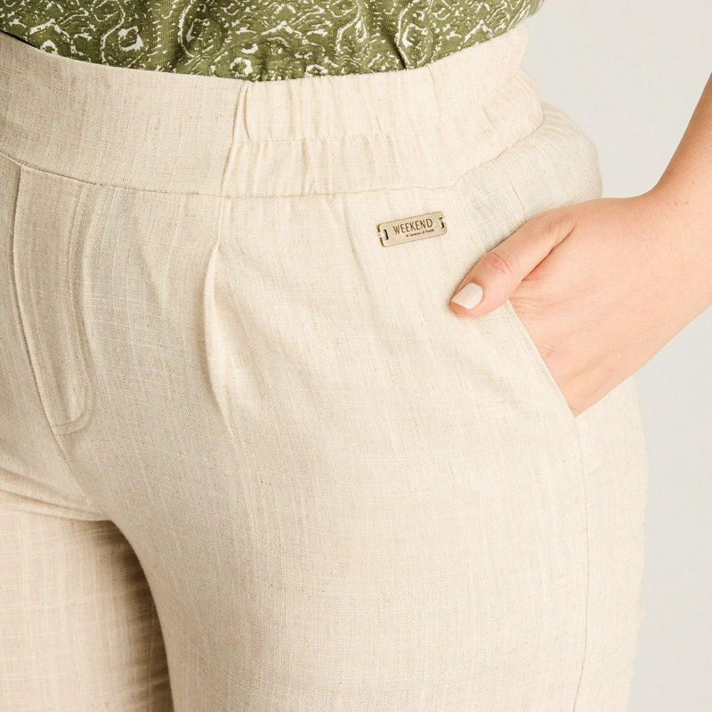 PANTALON SPORT BEIGE RECTO NO ELASTICADO CALCE NORMAL - 3