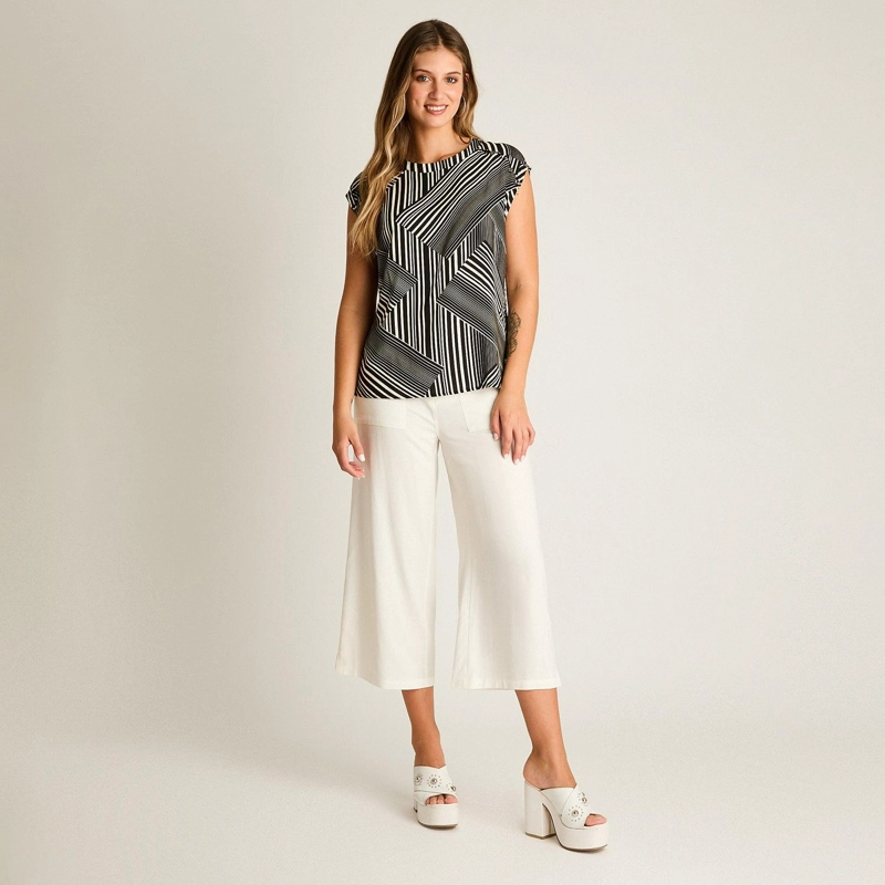 BLUSA NEGRO MANGA CORTA CALCE HOLGADO - 4