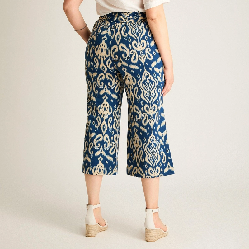 PANTALON SPORT AZUL CULOTTE ELASTICIDAD MEDIA CALCE HOLGADO - 2