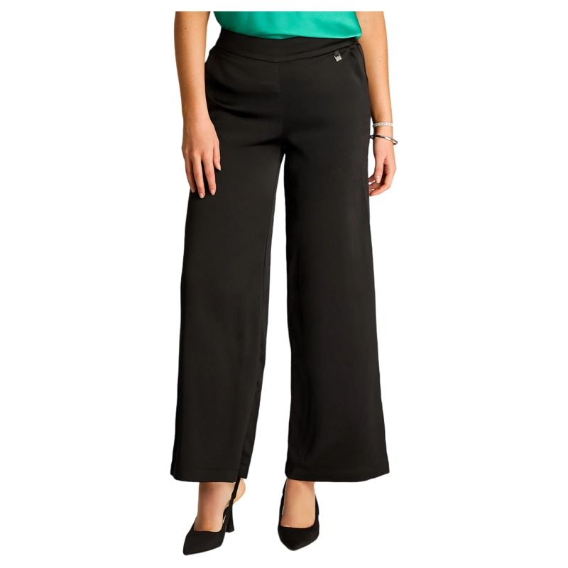 PANTALON PALAZZO NEGRO ELEGANTE - 1